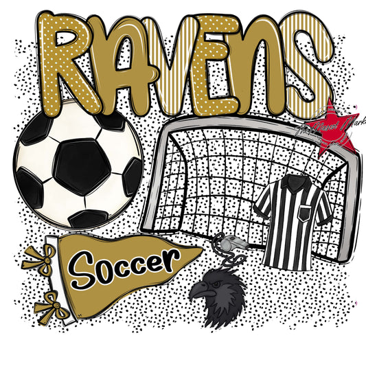 Ravens Soccer Spirit-Gold