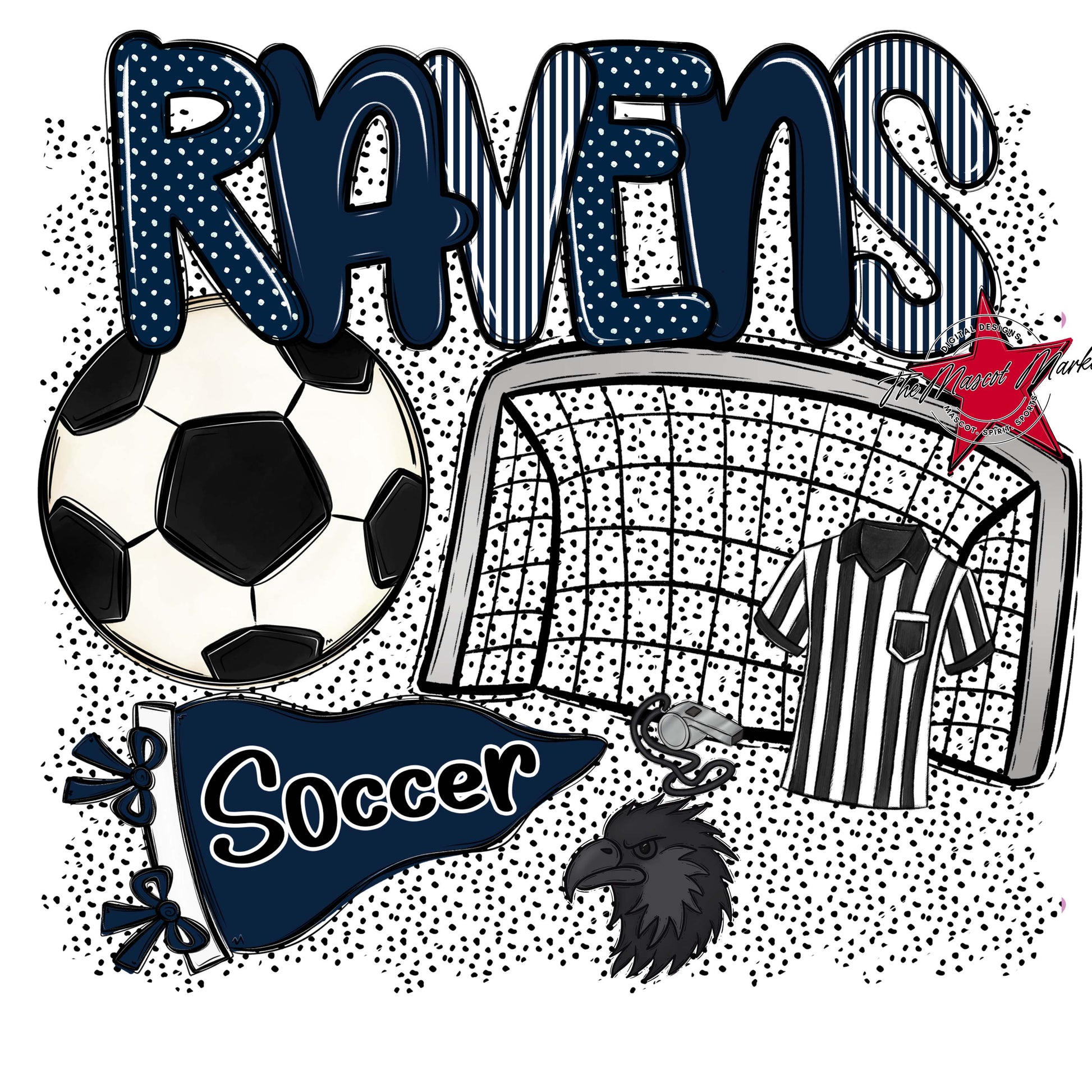 Ravens Soccer Spirit-Navy