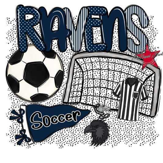 Ravens Soccer Spirit-Navy