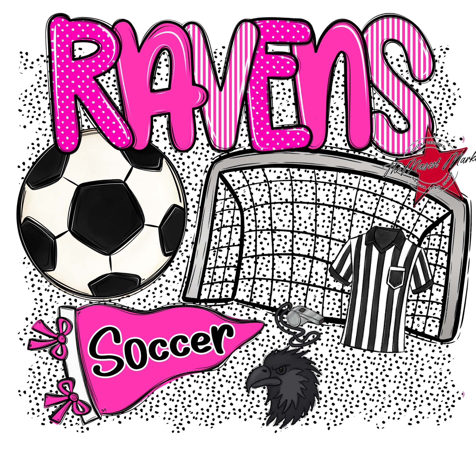 Ravens Soccer Spirit-Pink