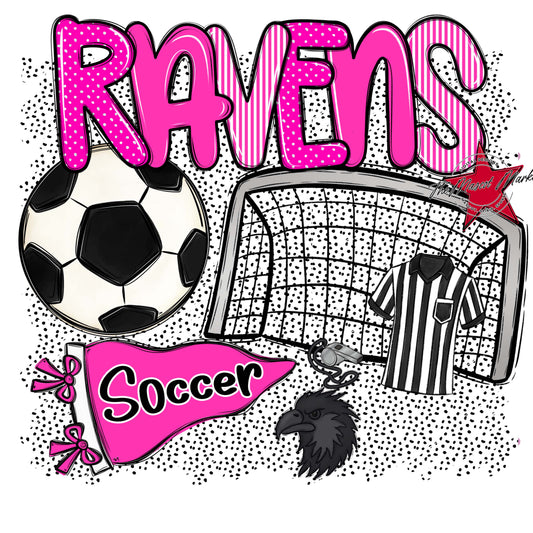 Ravens Soccer Spirit-Pink