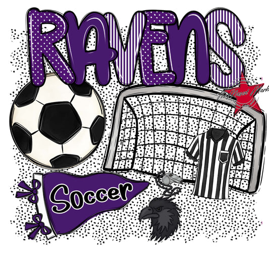 Ravens Soccer Spirit-Purple