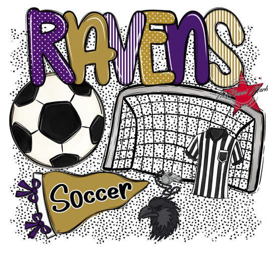 Ravens Soccer Spirit-Purple & Gold