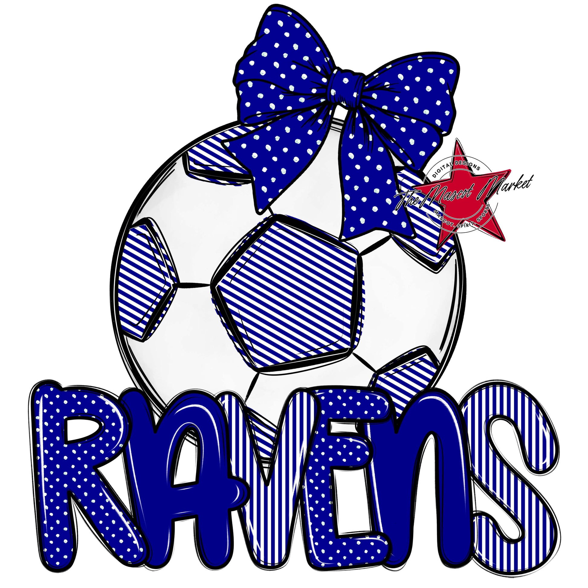 Ravens Soccer Spirit Design-Blue
