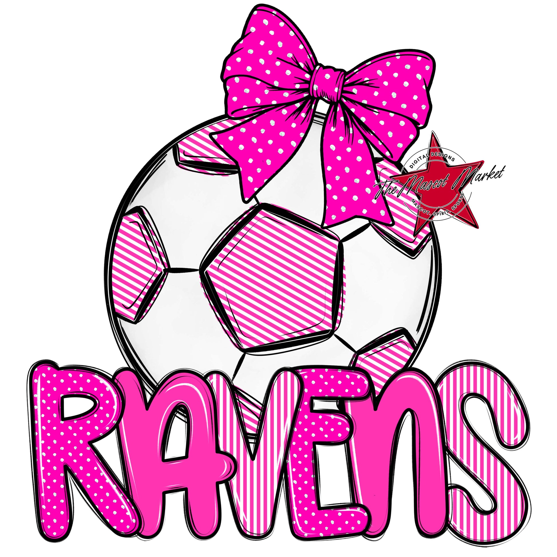 Ravens Soccer Spirit Design-Pink