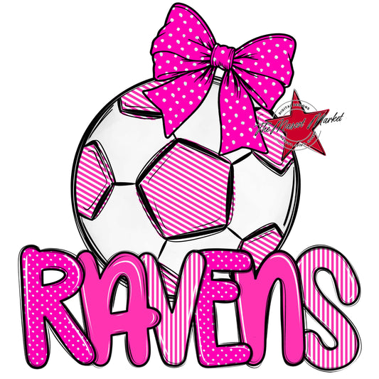 Ravens Soccer Spirit Design-Pink