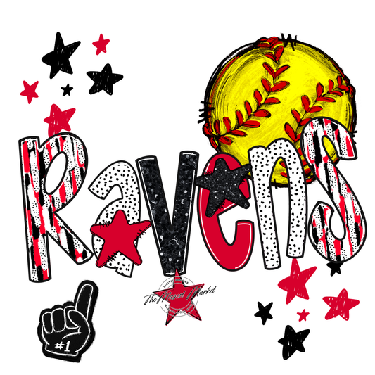 Ravens Softball Scrape-Red