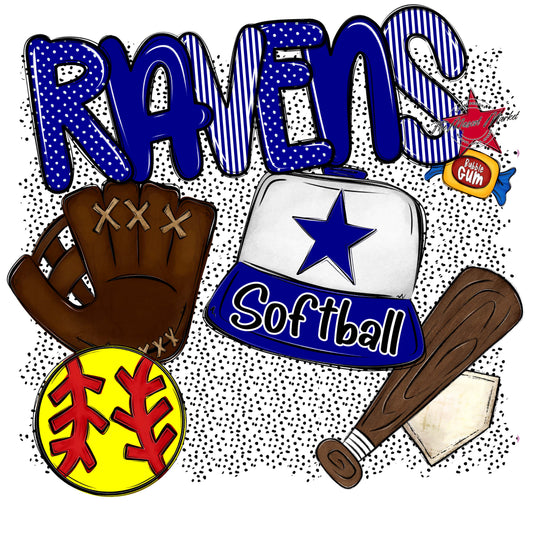 Ravens Softball Spirit-Blue