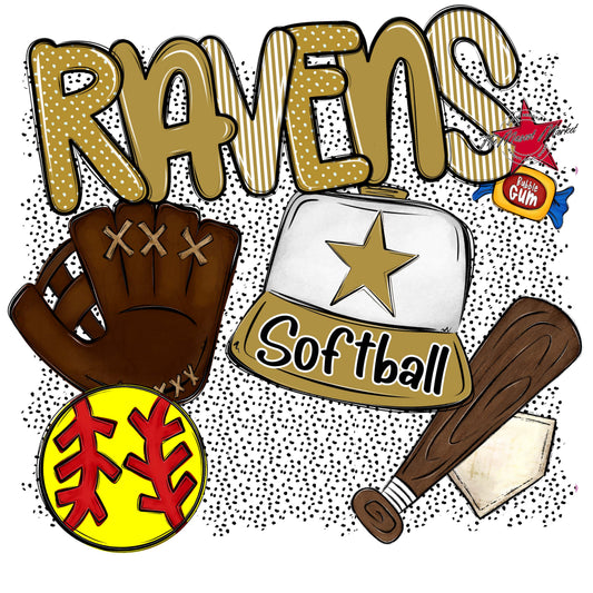 Ravens Softball Spirit-Gold