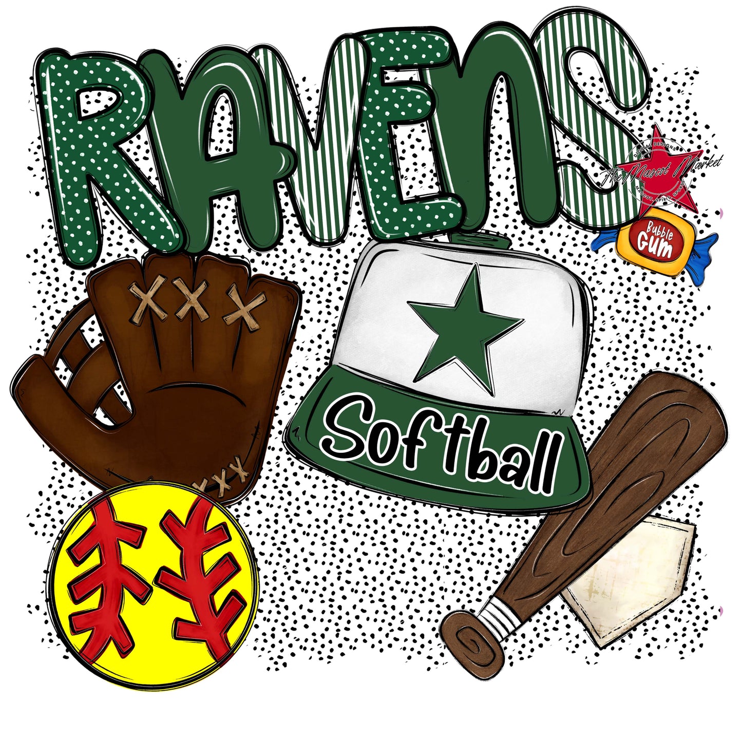Ravens Softball Spirit-Green