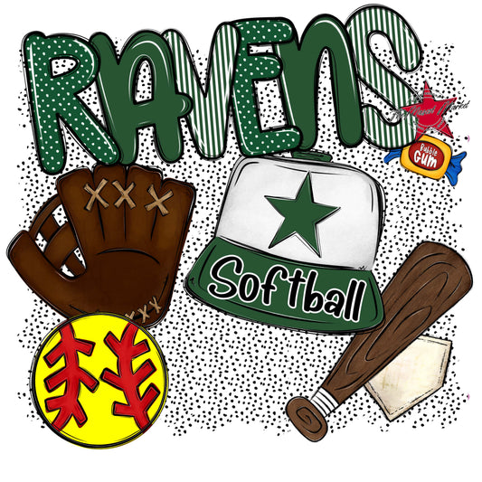 Ravens Softball Spirit-Green