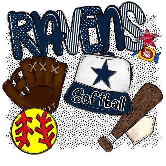 Ravens Softball Spirit-Navy