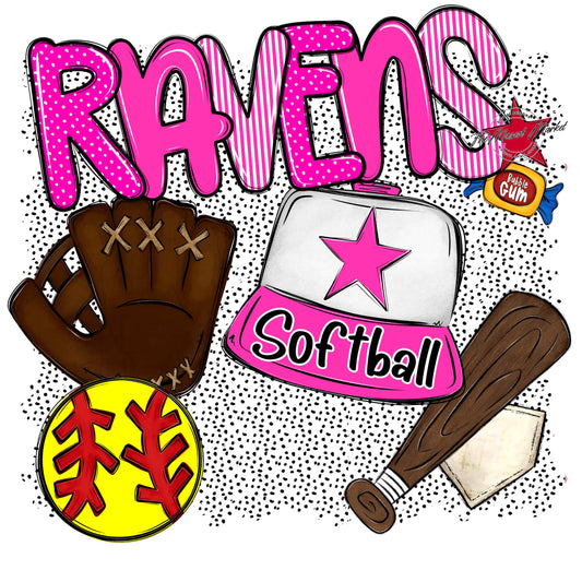 Ravens Softball Spirit-Pink
