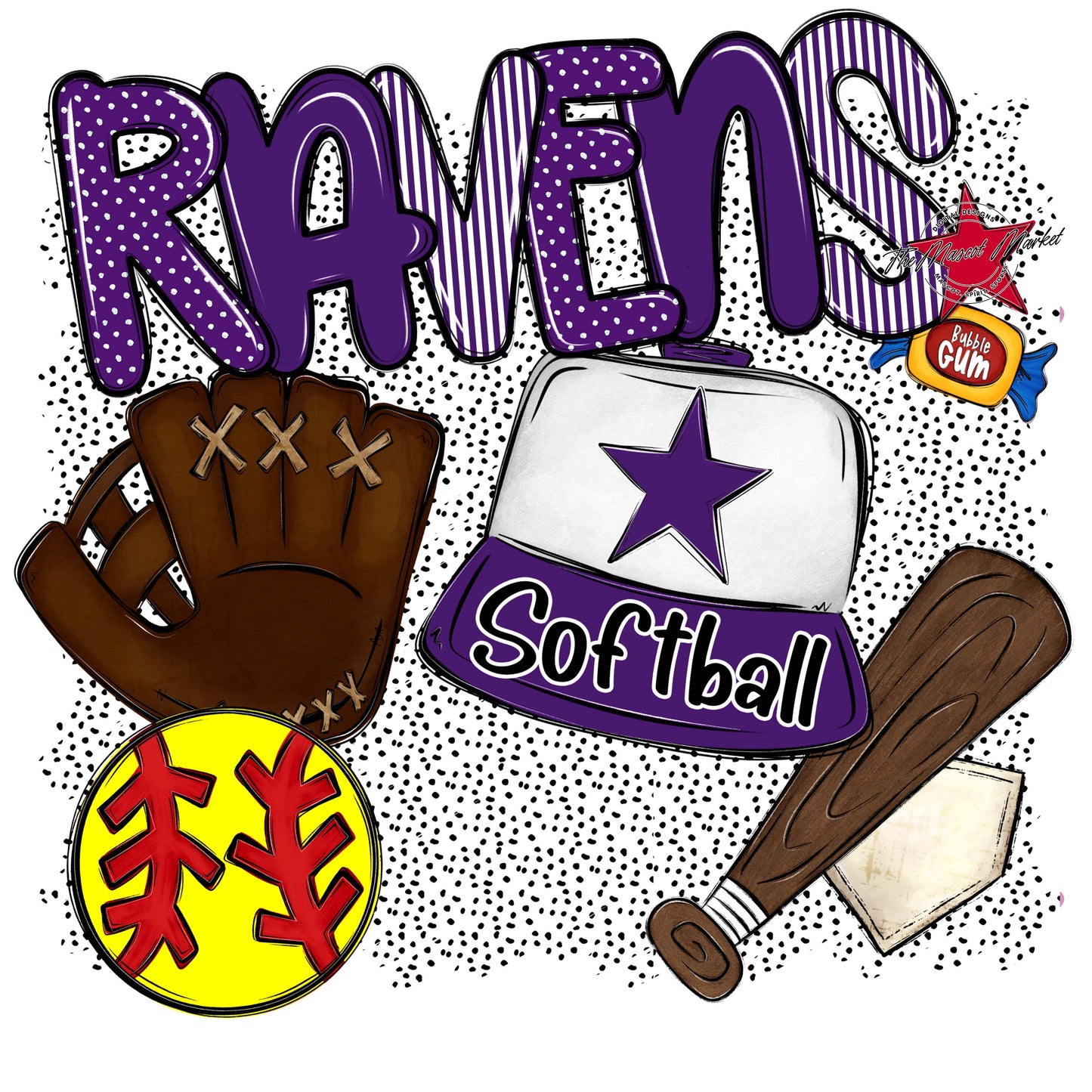 Ravens Softball Spirit-Purple