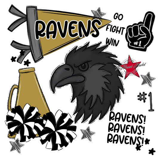 Ravens Spirit Design-Gold