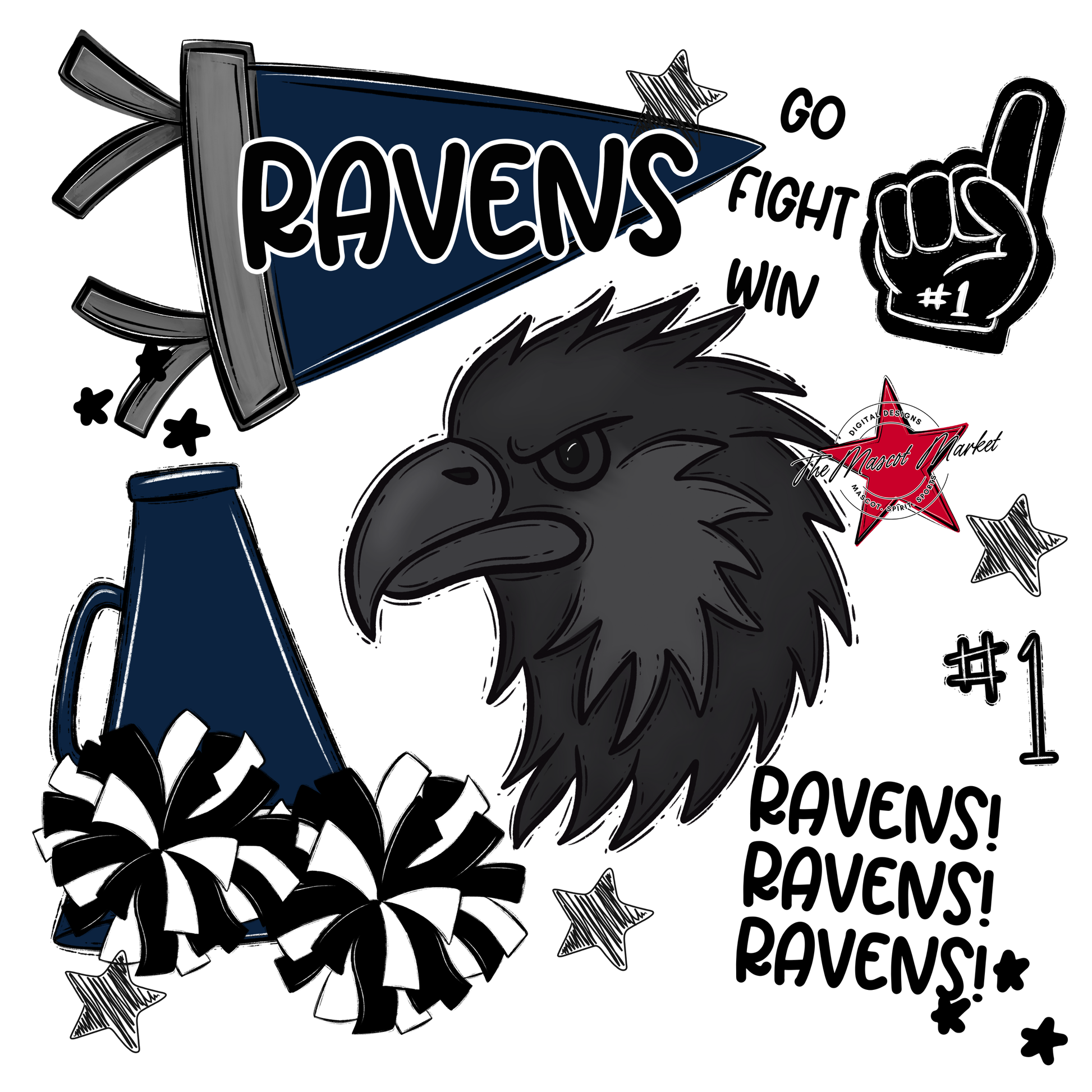 Ravens Spirit Design-Navy