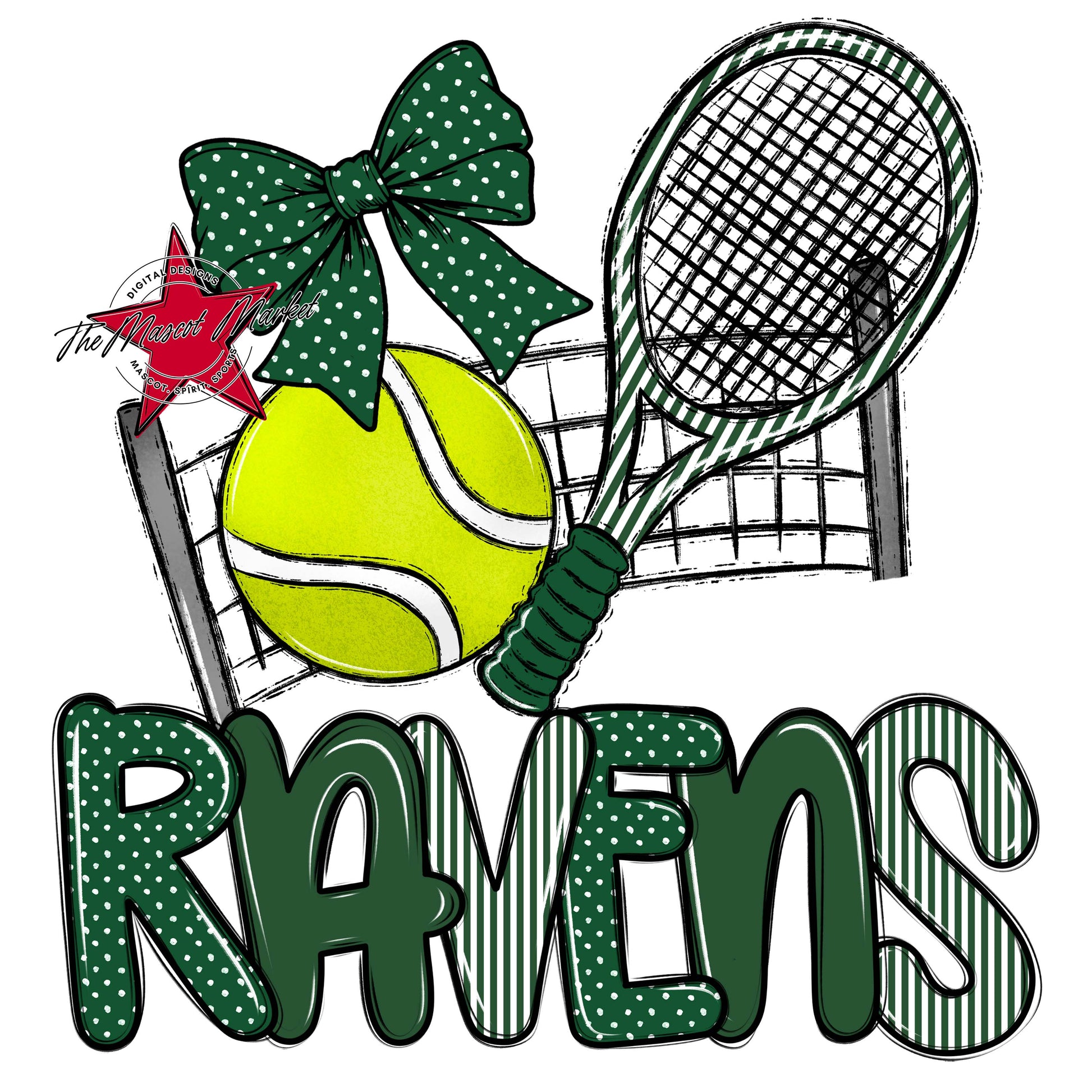 Ravens Tennis Spirit Design-Green