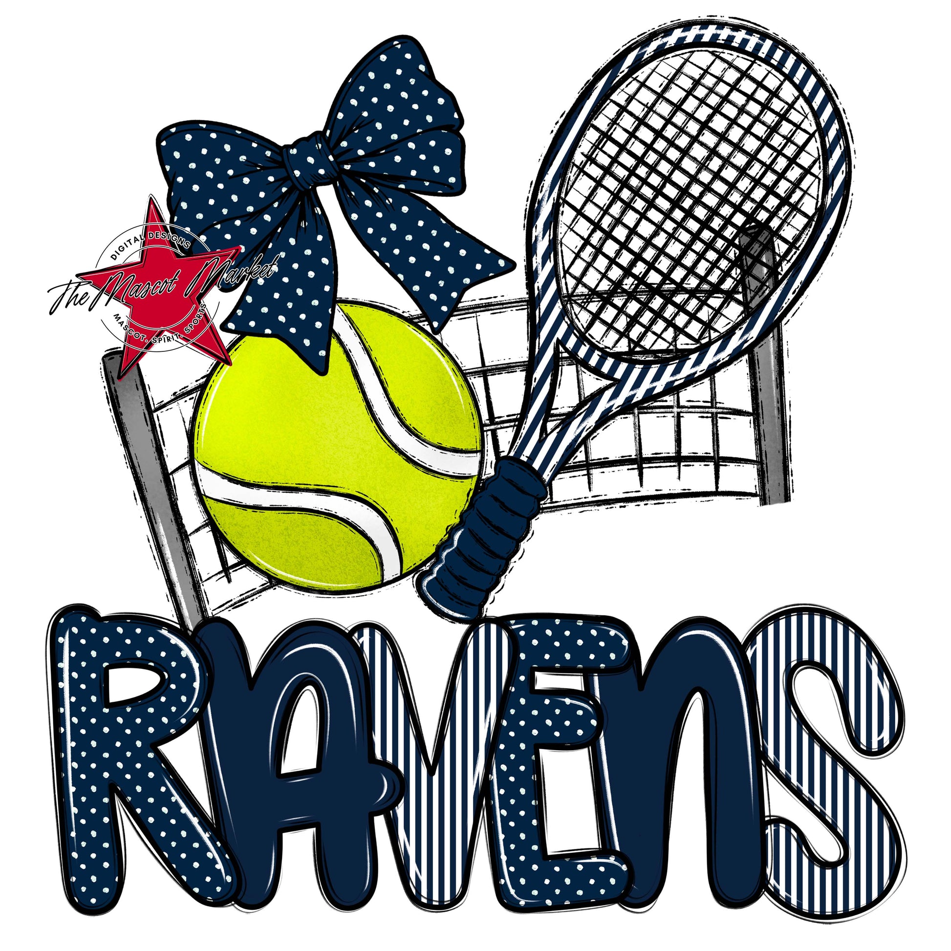 Ravens Tennis Spirit Design-Navy