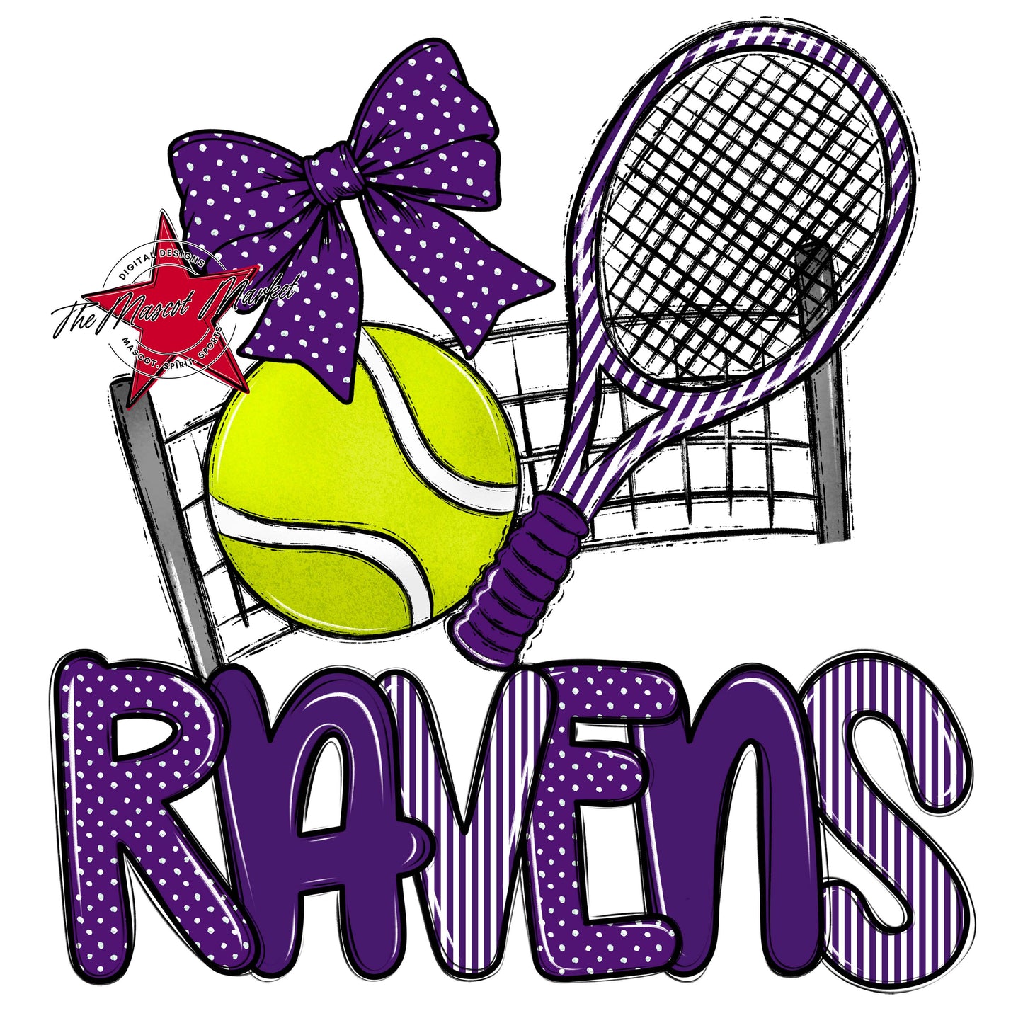 Ravens Tennis Spirit Design-Purple