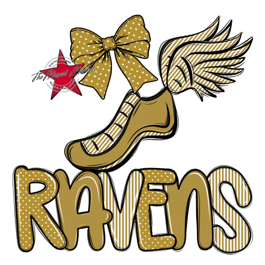 Ravens Track Spirit Design-Gold