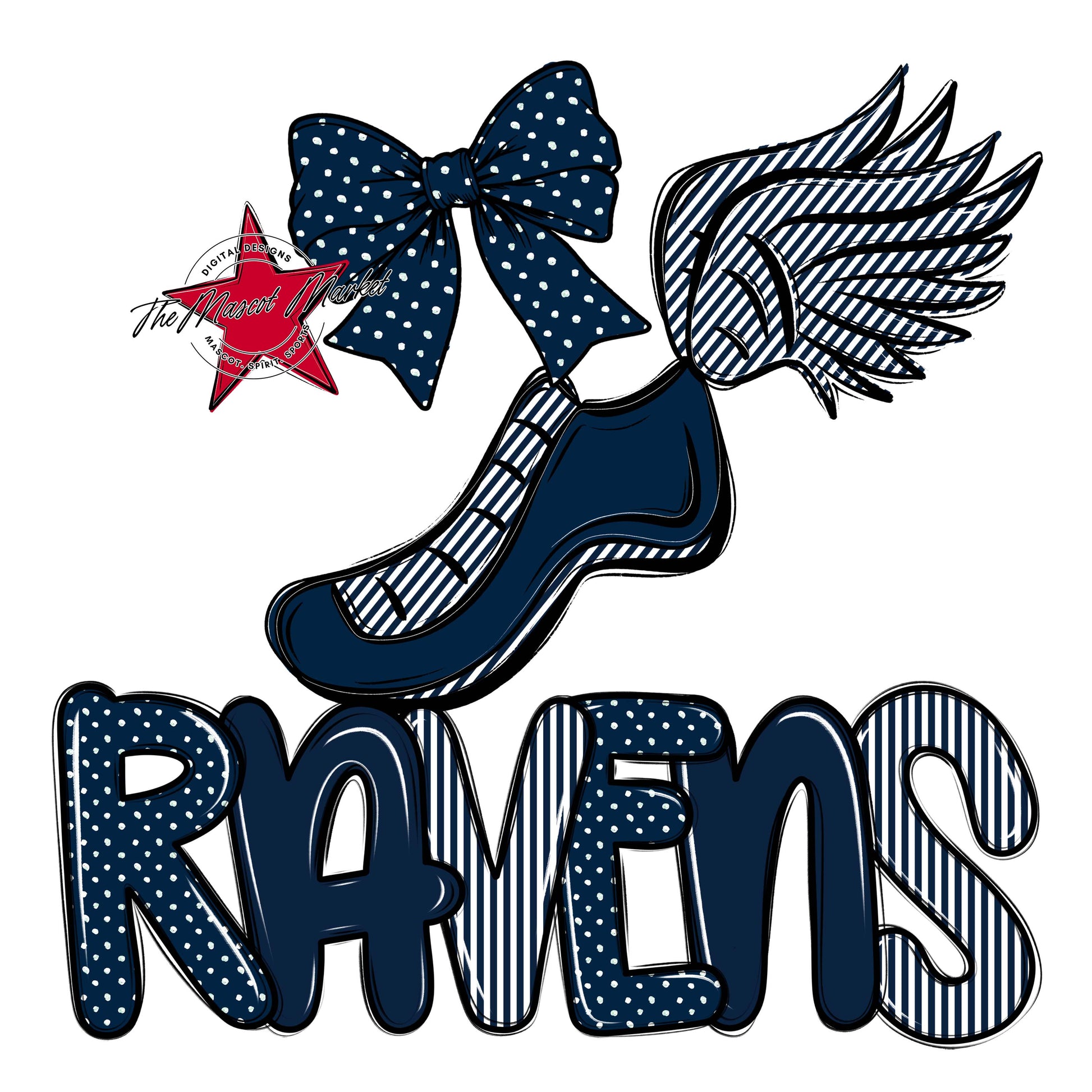 Ravens Track Spirit Design-Navy