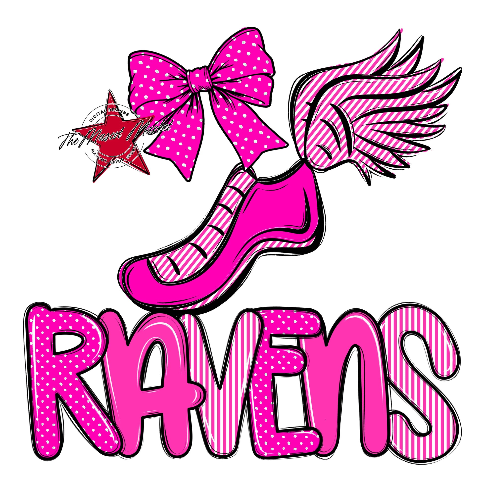 Ravens Track Spirit Design-Pink