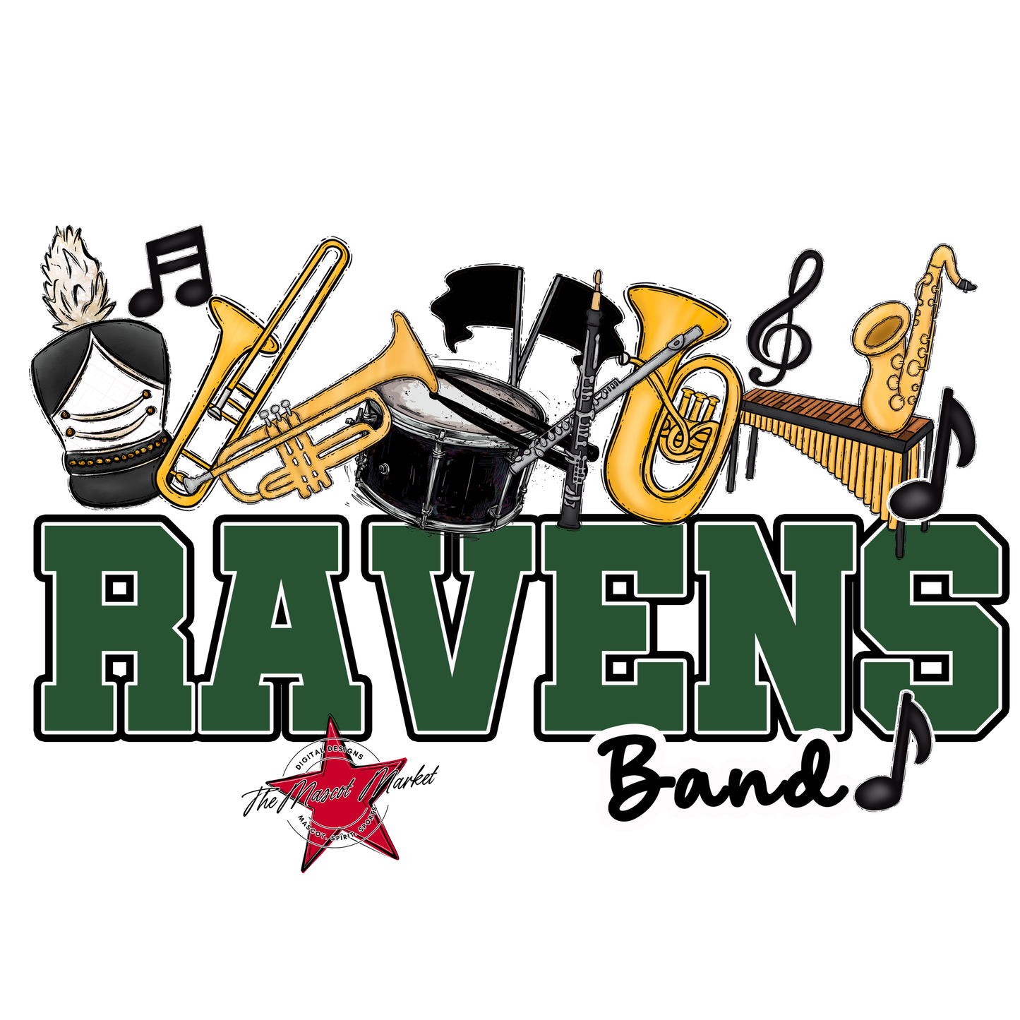 Ravens Varsity Band-Green