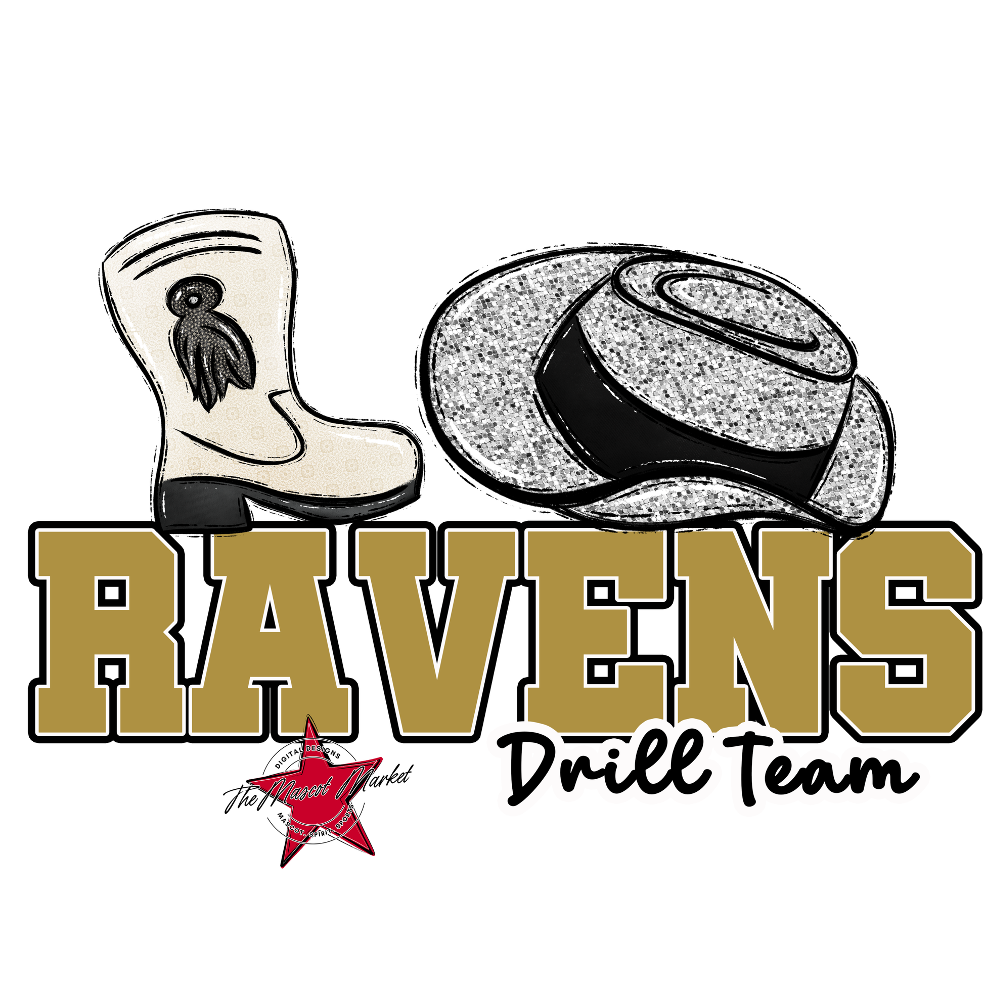 Ravens Varsity Drillteam-Gold