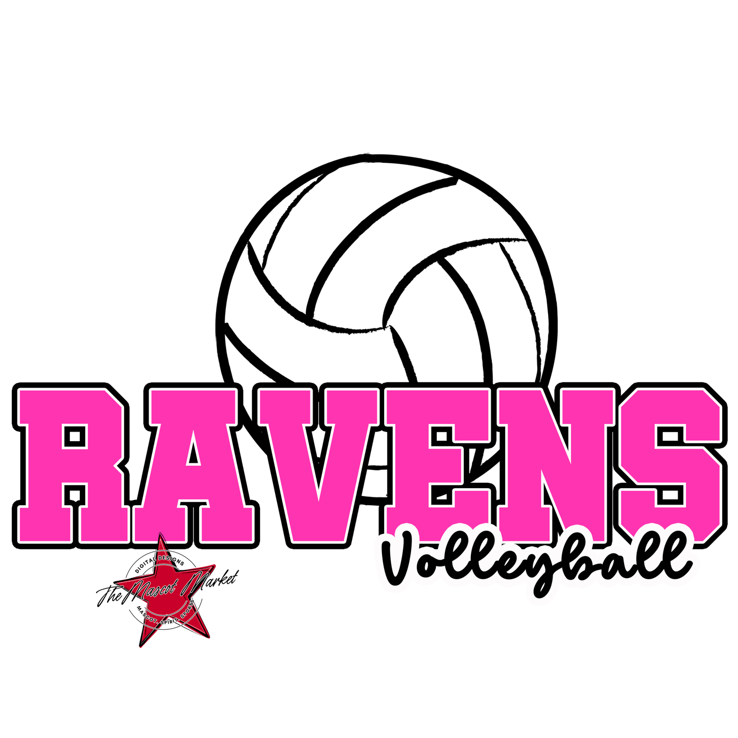 Ravens Varsity Volleyball-Pink