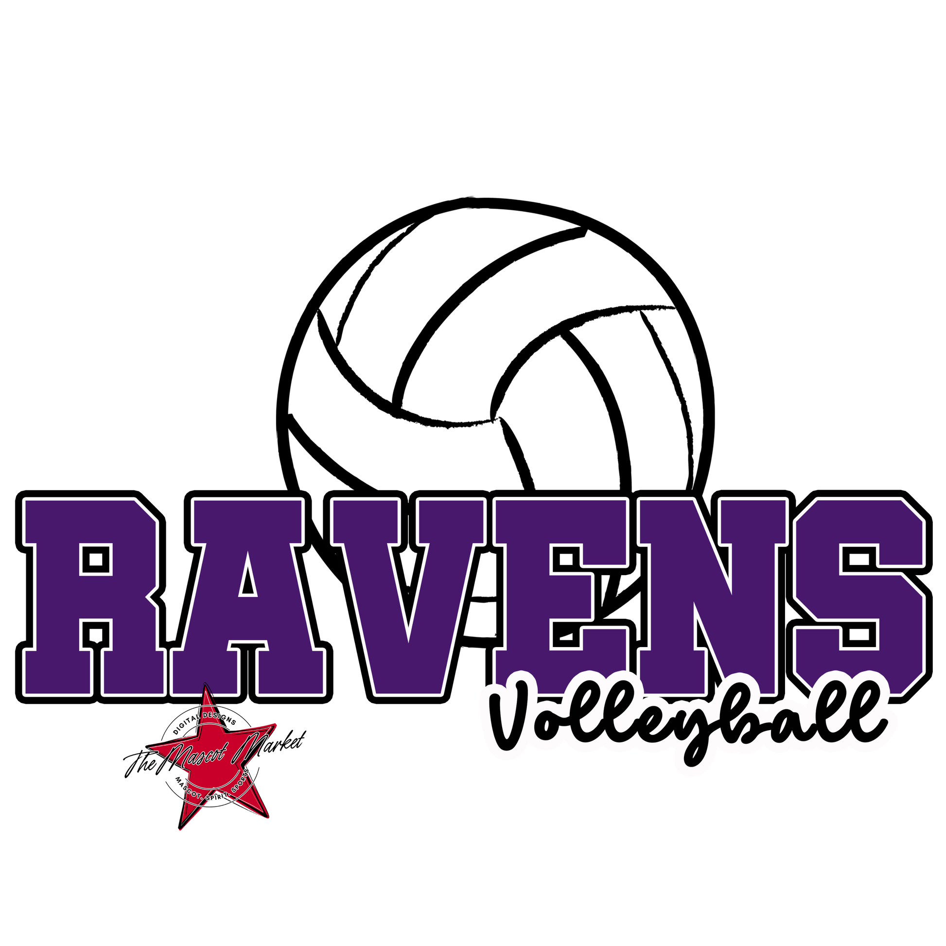 Ravens Varsity Volleyball-Purple
