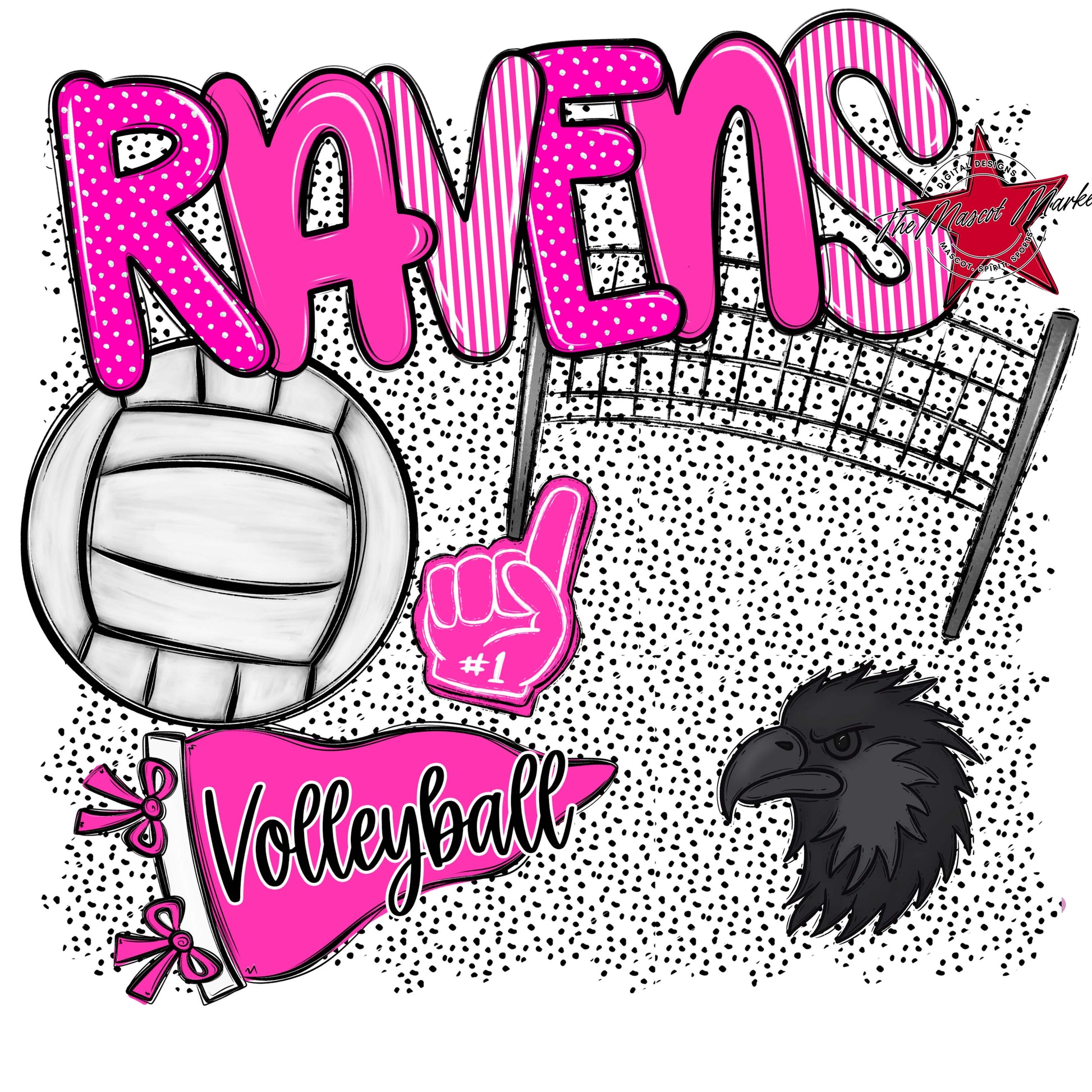 Ravens Volleyball Spirit-Pink