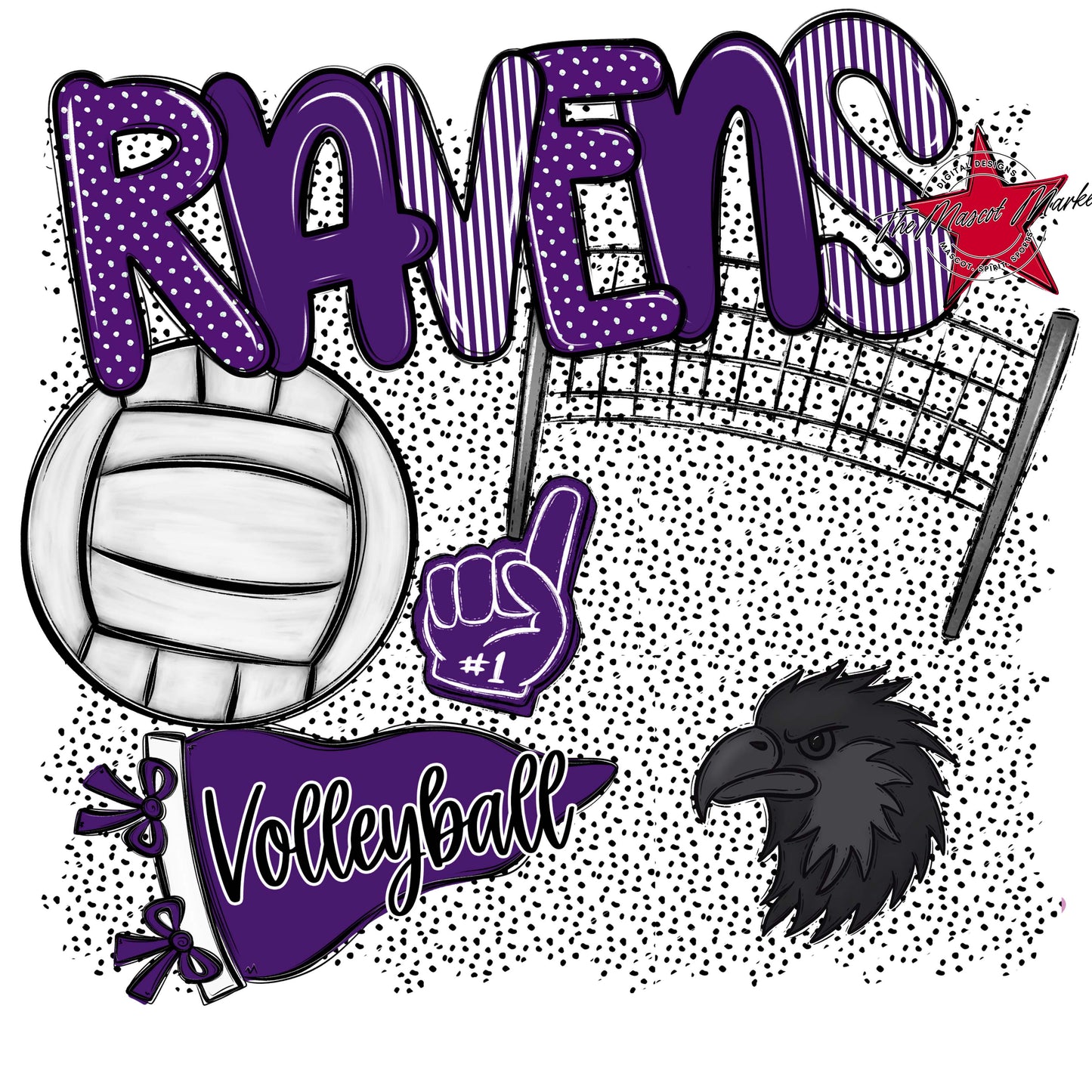 Ravens Volleyball Spirit-Purple