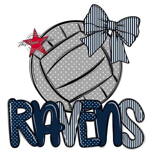 Ravens Volleyball Spirit Design-Navy