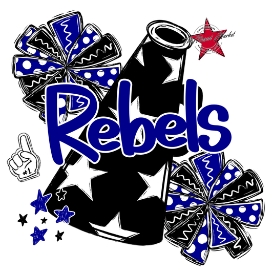 Rebels Alpha Megaphone Design-Blue
