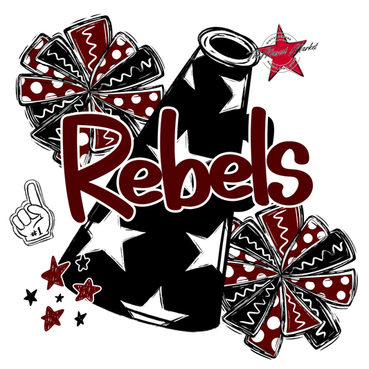 Rebels Alpha Megaphone Design-Maroon