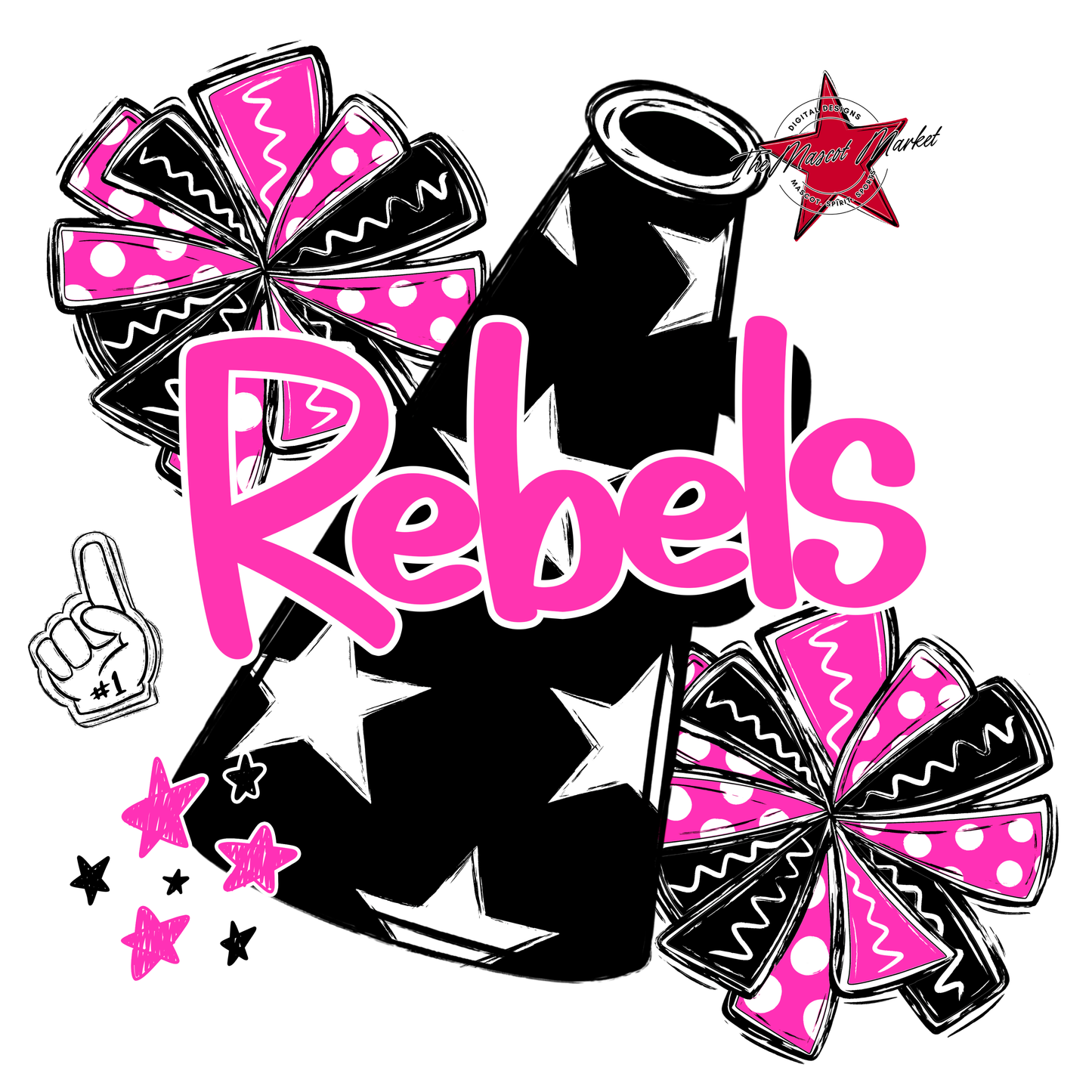 Rebels Alpha Megaphone Design-Pink