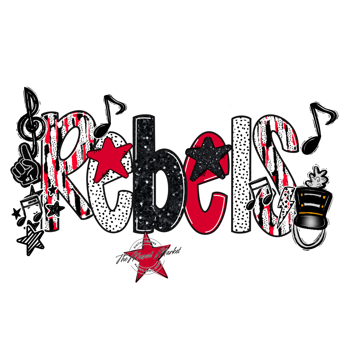 Rebels Band Scrape-Red