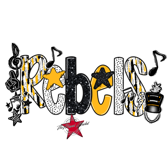 Rebels Band Scrape-Yellow