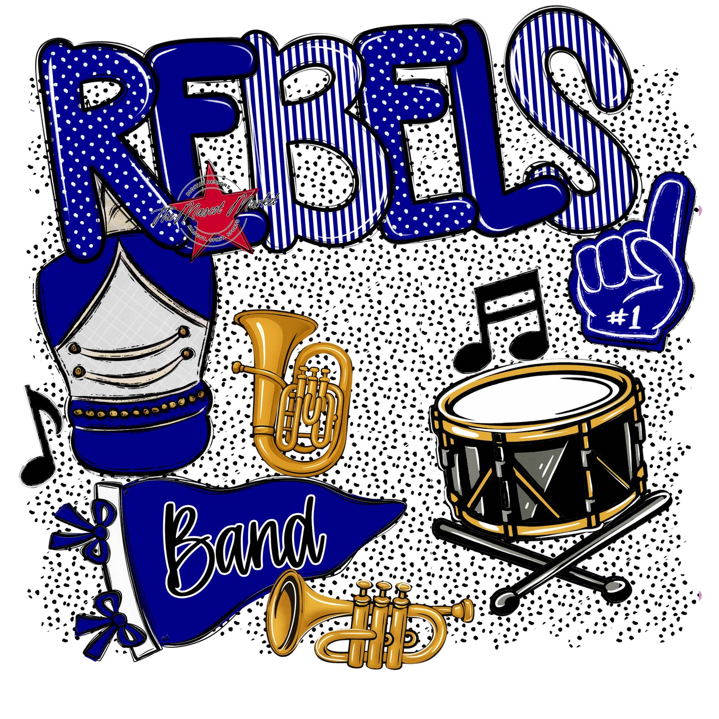 Rebels Band Spirit-Blue