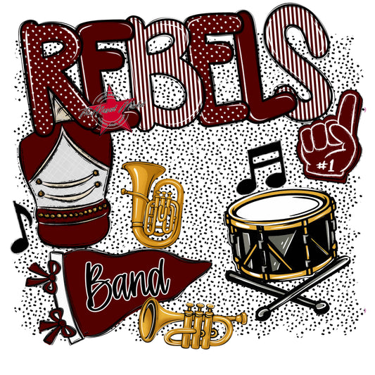 Rebels Band Spirit-Maroon
