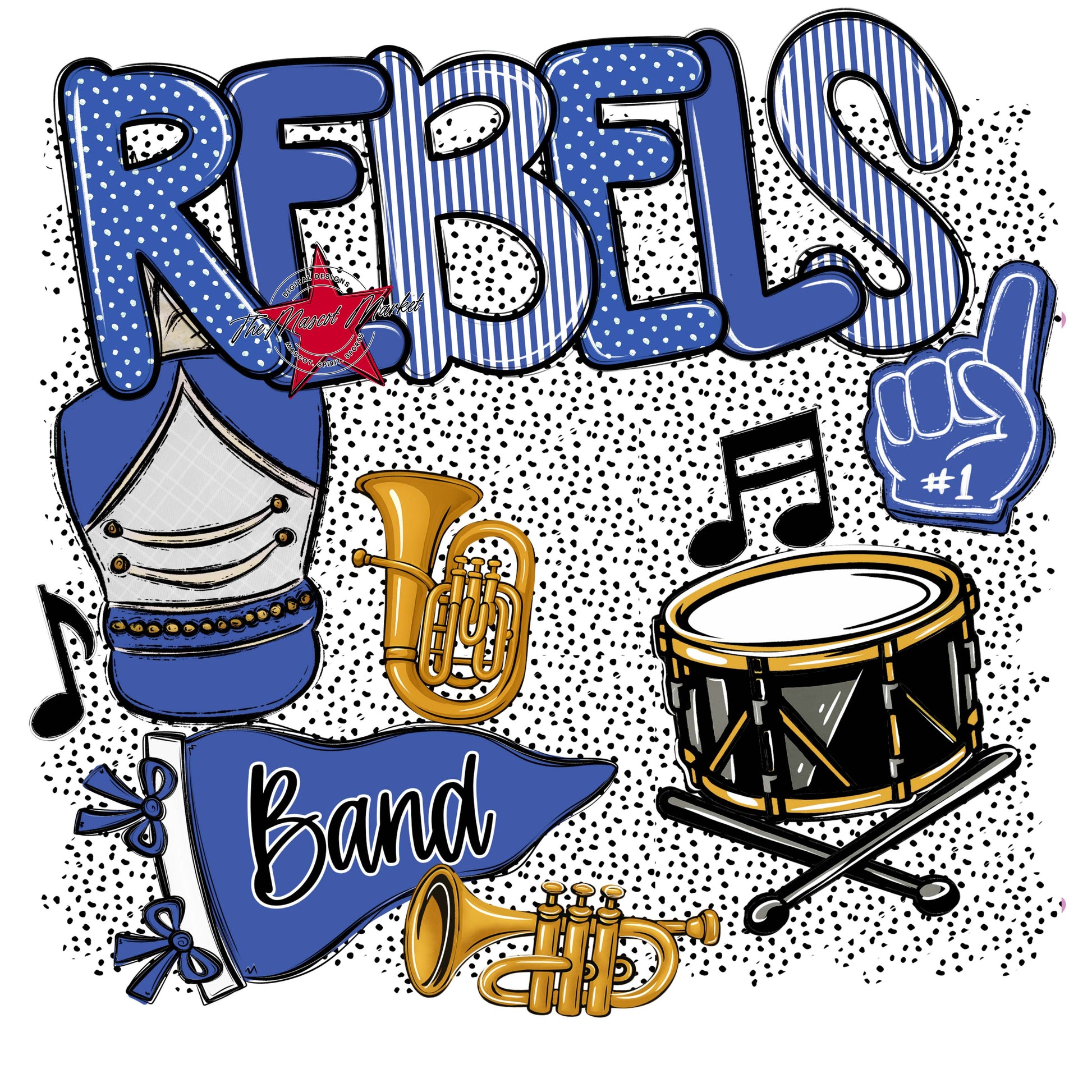 Rebels Band Spirit-Off Blue