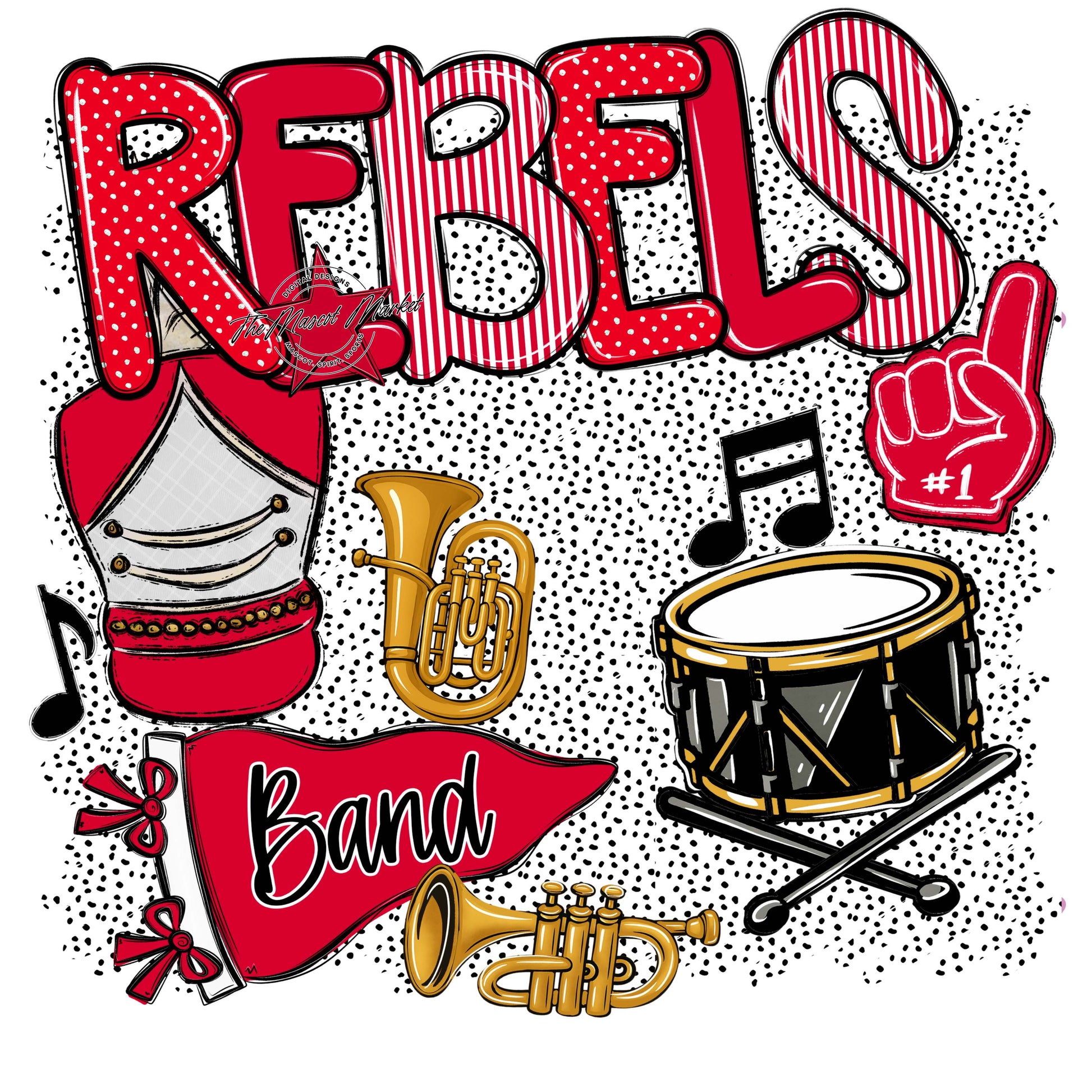 Rebels Band Spirit-Red