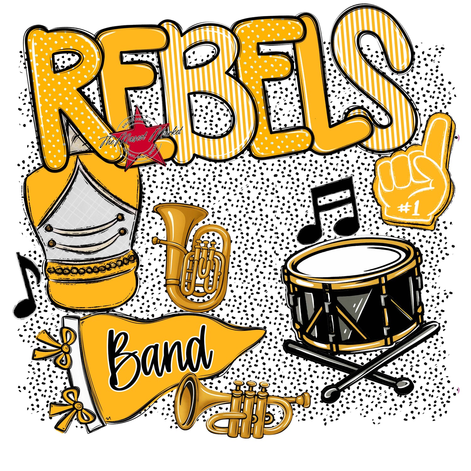 Rebels Band Spirit-Yellow