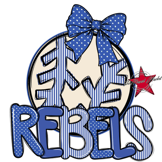 Rebels Baseball-Softball Spirit Design-Off Blue
