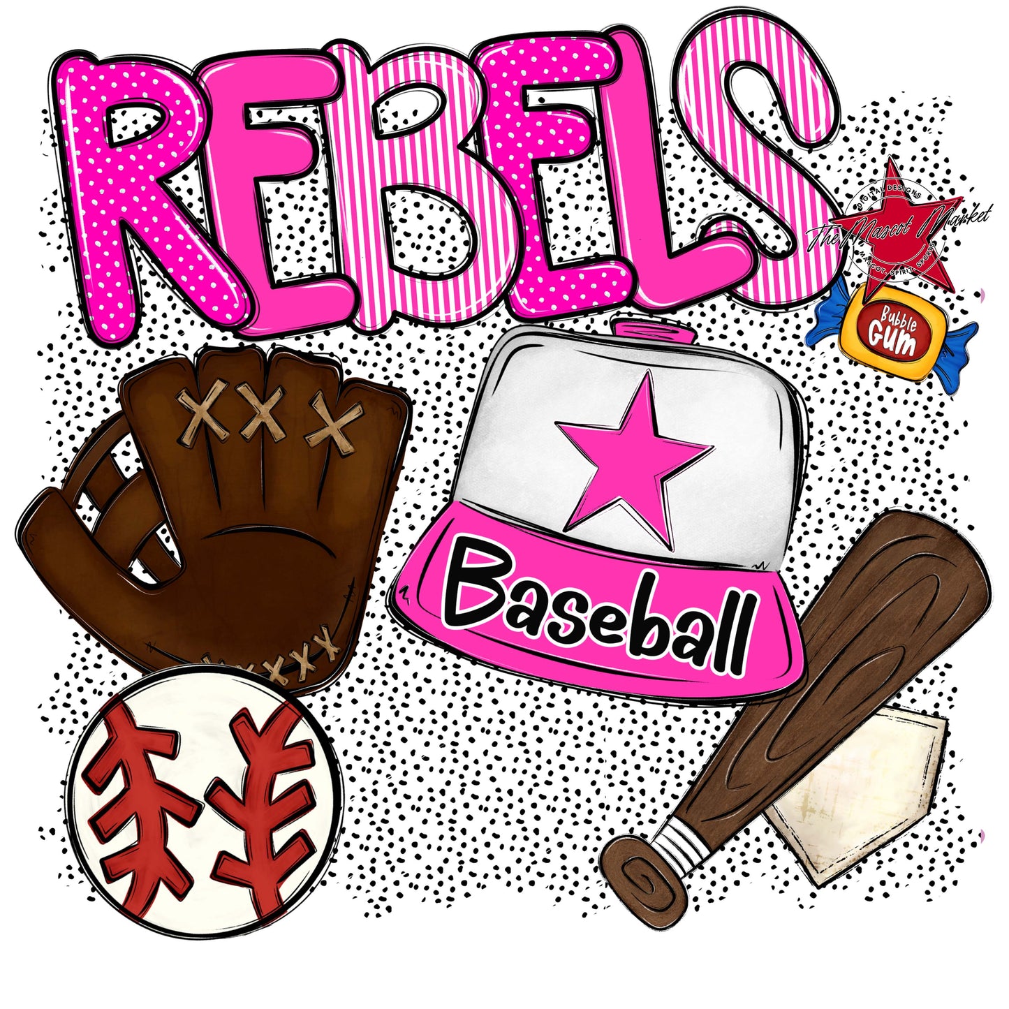 Rebels Baseball Spirit-Pink