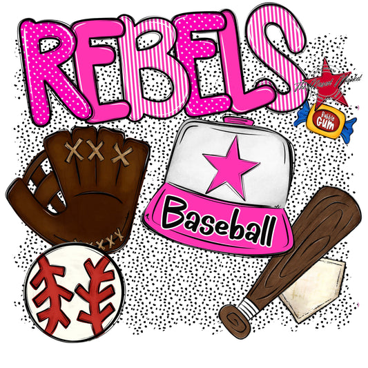 Rebels Baseball Spirit-Pink
