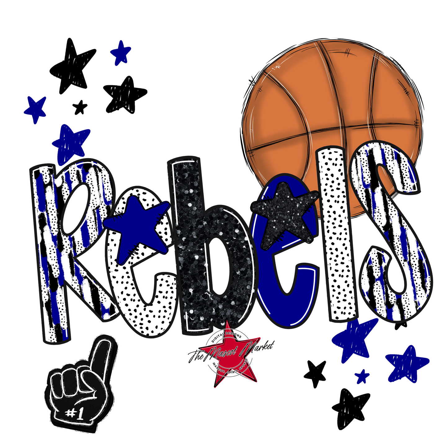 Rebels Basketball Scrape-Blue