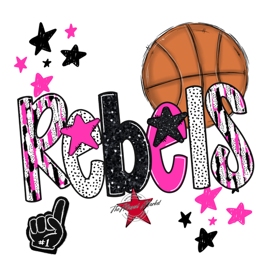 Rebels Basketball Scrape-Pink