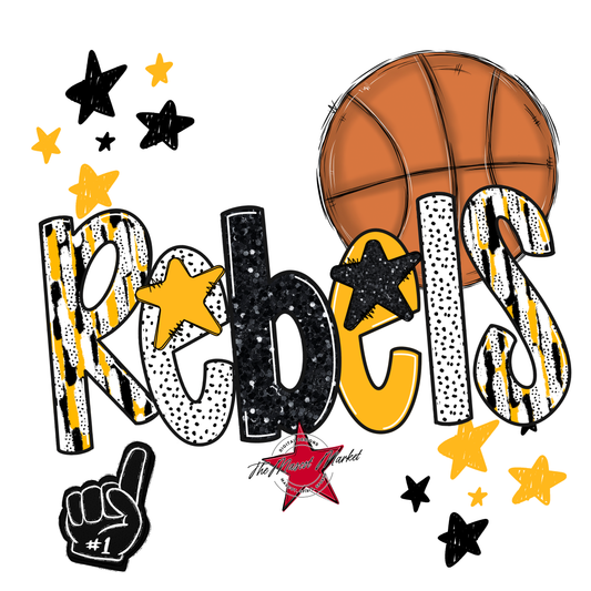 Rebels Basketball Scrape-Yellow