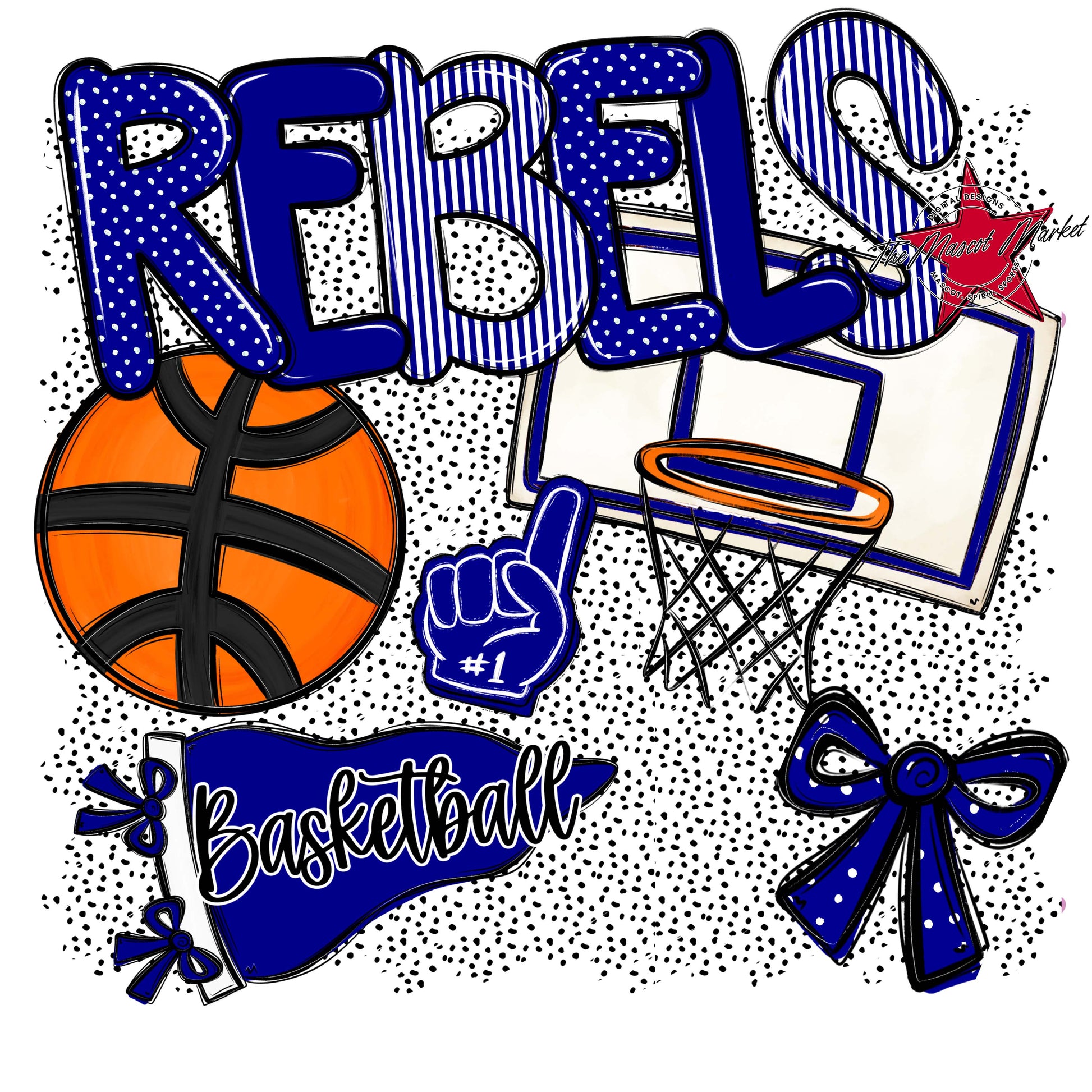 Rebels Basketball Spirit-Blue